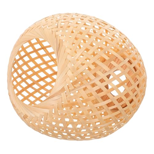 TOYZFRIENDY Rustikaler handgewebter Lampenschirm Robust Leicht Für Esszimmer Schlafzimmer Balkon Vintage Stil Dekor Höhe von TOYZFRIENDY