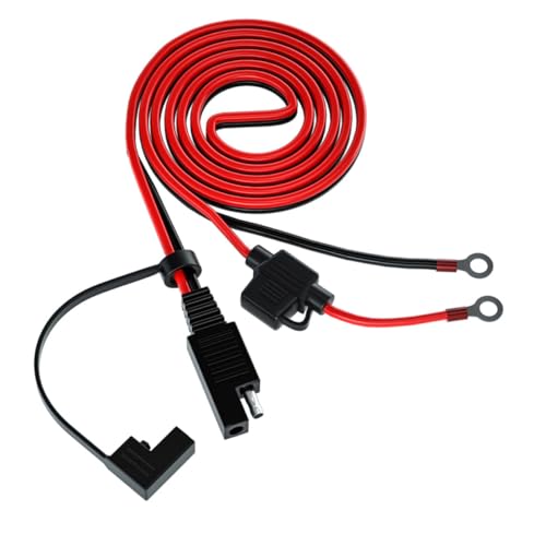 TOYZFRIENDY Sae Terminal Verlängerungskabel mit Sicherung Kupferkabel für Solarbatterie Stromversorgung Motorrad Schneemobil Kompatibel Robust und Schnell Verbindbar von TOYZFRIENDY