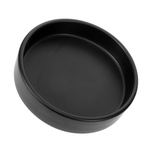 TOYZFRIENDY Schwarzer Keramik Pflanzenuntersetzer Rund Mattiert Klein Wasserabweisendes Tropf tablett für Zimmerpflanzen Langlebige Blumentopfablage Geeignet für Indoor pflanzenpflege und von TOYZFRIENDY