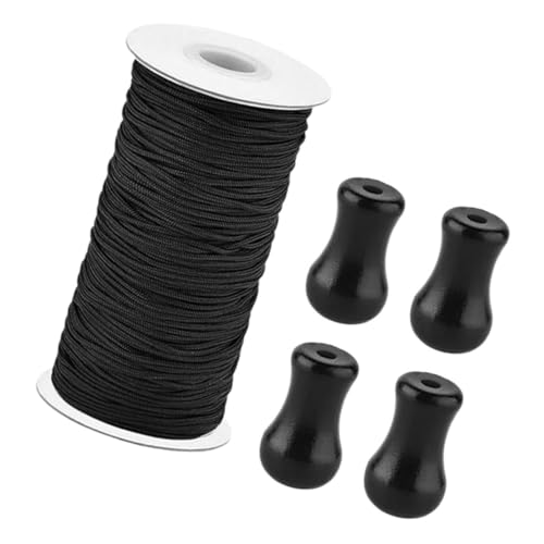 TOYZFRIENDY Schwarzes Jalousienzugseil mit PVC Kordelknöpfen Robuste Blind Pull Cord Knobs Ersatzteile Stabile Gardinenzugseile für Jalousien Einfache DIY Installation Vielseitig für Vorhänge TOYZFRIENDY Schwarzes Jalousienzugseil mit PVC Kordelknöpfen Robuste Blind Pull Cord Knobs Ersatzteile Stabile Gardinenzugseile für Jalousien Einfache DIY Installation Vielseitig für Vorhänge von TOYZFRIENDY