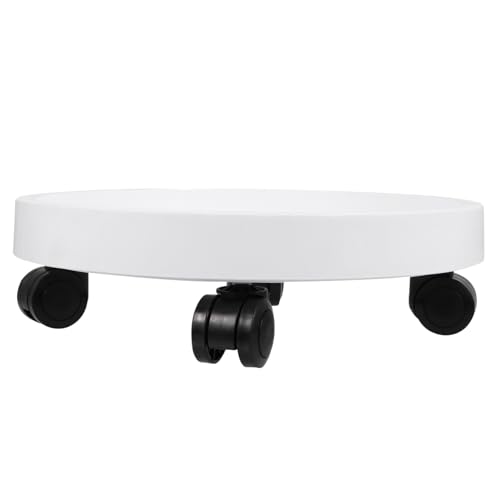TOYZFRIENDY Schwerlast Runder Pflanzenroller mit Rädern Verschleißfester Blumentopfuntersetzer Belastbarer Pflanzentopfhalter für Innen und Außen Kratzfreier Mobiler Übertopfwagen von TOYZFRIENDY