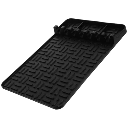 TOYZFRIENDY Silikon Grillwerkzeug Matte Seitenablage BBQ Grillzubehör Organizer Hitzebeständig Platzsparend Leicht zu Verstauen für Outdoor Gasgrill und Camping von TOYZFRIENDY