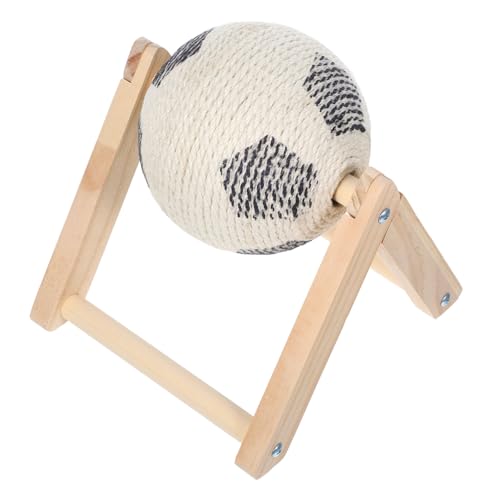 TOYZFRIENDY Sisal Kratzball für Katzen mit Holzsockel Natürlicher Sisal Kratzspielzeug für Krallenschärfung Indoor zur Möbelpflege und Beschäftigung Kleiner bis Mittelgroßer Katzen TOYZFRIENDY Sisal Kratzball für Katzen mit Holzsockel Natürlicher Sisal Kratzspielzeug für Krallenschärfung Indoor zur Möbelpflege und Beschäftigung Kleiner bis Mittelgroßer Katzen von TOYZFRIENDY