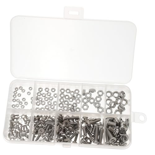 TOYZFRIENDY Teiliges Edelstahl Schrauben Muttern set mit Unterlegscheiben Rundkopf Stift Sortiment Rostfrei Korrosionsbeständig Vielseitig Einsetzbar für Metall Holz Kunststoff für TOYZFRIENDY Teiliges Edelstahl Schrauben Muttern set mit Unterlegscheiben Rundkopf Stift Sortiment Rostfrei Korrosionsbeständig Vielseitig Einsetzbar für Metall Holz Kunststoff für von TOYZFRIENDY