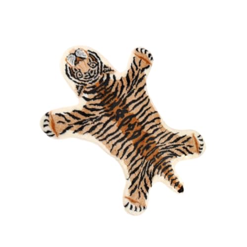 TOYZFRIENDY Tiger Muster Bodenkissen Rutschfestes Wohnteppich Dekorativer Bodenteppich Sicher für Wohnzimmer Schlafzimmer Kinderzimmer von TOYZFRIENDY