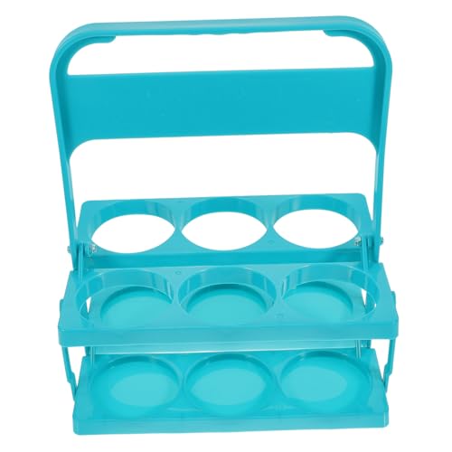 TOYZFRIENDY Tragbarer Getränketräger Faltbarer Bierflaschenhalter mit Griff Stabiler Kunststoff flaschenträger für Bars Partys Zuhause Praktischer Getränkekorb in Marsgrün von TOYZFRIENDY