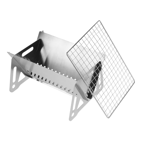 TOYZFRIENDY Tragbarer Holzkohlegrill aus Edelstahl Faltbarer Kompakter Bbq Grill mit Hoher Hitzebeständigkeit Leicht und Robust für Camping Picknick und Outdoor grillspaß von TOYZFRIENDY