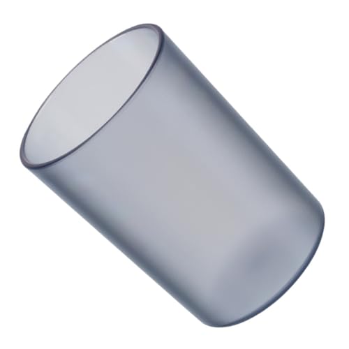 TOYZFRIENDY Transparent Waschbecher aus Robustem Durchsichtiges Zahnputzbecher für Erwachsene und Vielseitig als Trinkbecher und Zahnbürstenhalter Graues Design Sicher und Langlebig von TOYZFRIENDY