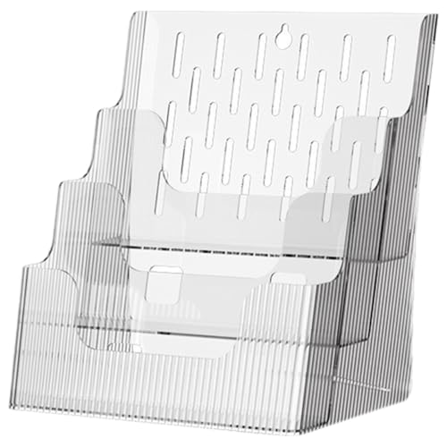 TOYZFRIENDY Transparenter Prospektständer Flexibler Desktop Wandhalter für Broschüren Flyer und Kataloge Platzsparend Bruchfest Vielseitiger Dokumentenhalter für Büro und Zuhause von TOYZFRIENDY