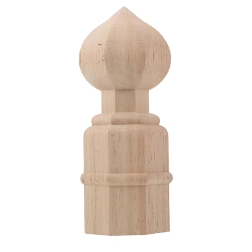 TOYZFRIENDY Unbehandelte Holzpfostenaufsätze Europäisches Design Dekorative Treppenpfosten Kappen Einfache Montage für Gartenzaun Bettpfosten und Möbelveredelung von TOYZFRIENDY