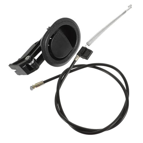 TOYZFRIENDY Universeller Langlebiger Recliner Release Zuggriff mit Stahlkabel und Feder Ersatzteil für Sofa Liegestuhl und Möbel Schwarzer Ovaler Griff Kabel von TOYZFRIENDY