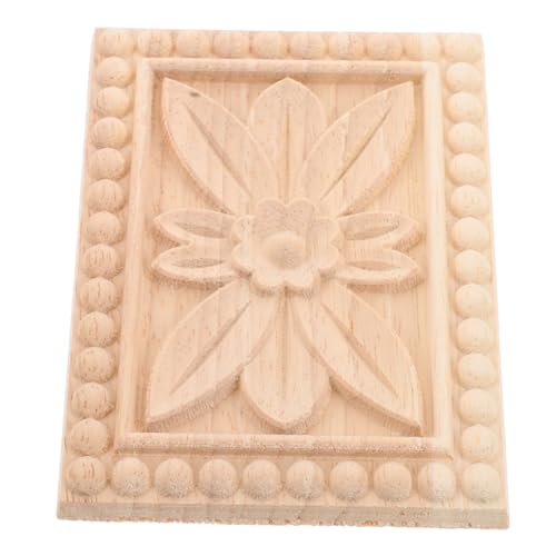 TOYZFRIENDY Unlackierte Holzapplikation im Klassischen Römischen Säulenstil Geschnitztes Massivholz Design Stabile Eckblume für Möbel Wanddekoration Vielseitig Kombinierbar für Stilvolle von TOYZFRIENDY