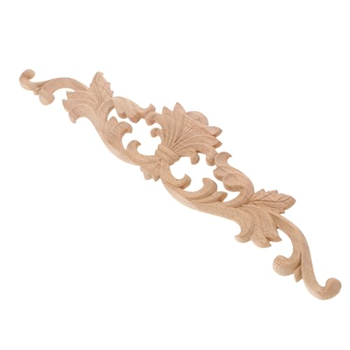 TOYZFRIENDY Unlackierte Holzschnitzerei Applikation Holzornament für Möbel Tür Schrank Dekoration Leichte Vielseitige Holzverzierung für Wohnkultur und Möbelveredelung von TOYZFRIENDY