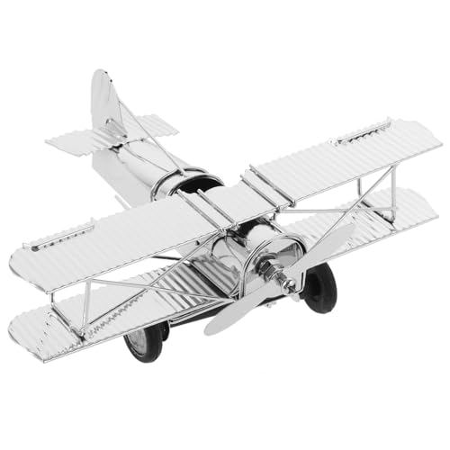 TOYZFRIENDY Vintage Eisen Flugzeugmodell Retro Luftfahrt Dekoration aus Stabilem Metall Mittelgroßes Retro Flugzeug Ornament für Zuhause Büro Party und Geschenk Antikes Design mit Rustikalem von TOYZFRIENDY