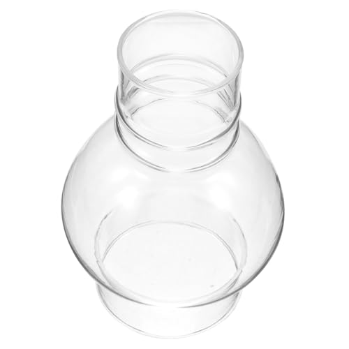 TOYZFRIENDY Vintage Klarer Runder Glas Öllampenschirm Ersatz Winddicht Hitzebeständig für Petroleumlampe Innenbereich Retro Öllampen Schornstein Zubehör Langlebig und Praktisch von TOYZFRIENDY