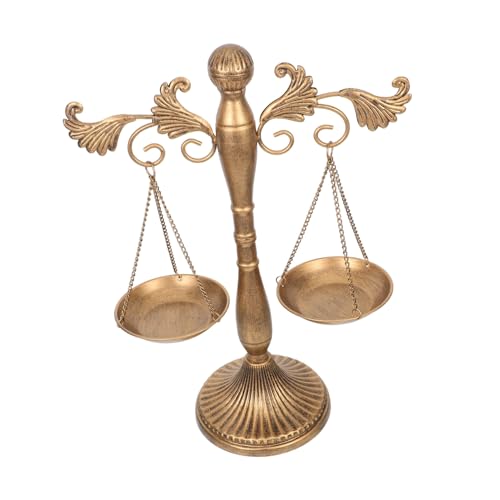 TOYZFRIENDY Vintage Metall Schmuckhalter Antike Balance Dekoration Vielseitiges Schmucktablett für Schlafzimmer und Laden Nostalgisches Metall Kunsthandwerk Kompakte Retro Aufbewahrung von TOYZFRIENDY