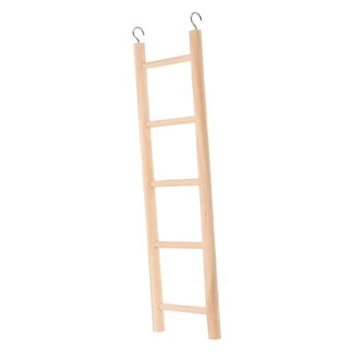 TOYZFRIENDY Vogelspielzeug Holzleiter für Kleine Papageien Kletterleiter mit Natürlichem Holz Robustes Kauspielzeug Fördert Gesunde Krallenpflege Einfache Anbringung für Vogelkäfig Geeignet von TOYZFRIENDY