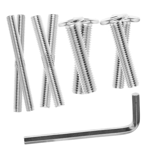TOYZFRIENDY Vollgewindeschrauben für Katzenkratzbaum aus Metall Doppelseitige Schrauben und Linsenkopfschrauben mit Innensechskant Robustes Montageset Inklusive Werkzeug Ersatzteile für von TOYZFRIENDY