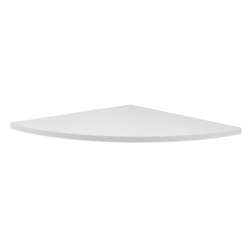 TOYZFRIENDY Wand Eckregal Dreieckig Weiß aus Wandmontiertes Aufbewahrungsset für Küche Schlafzimmer Büro Platzsparendes Stabiles Fan Form Regal für Deko und Alltagsgegenstände von TOYZFRIENDY