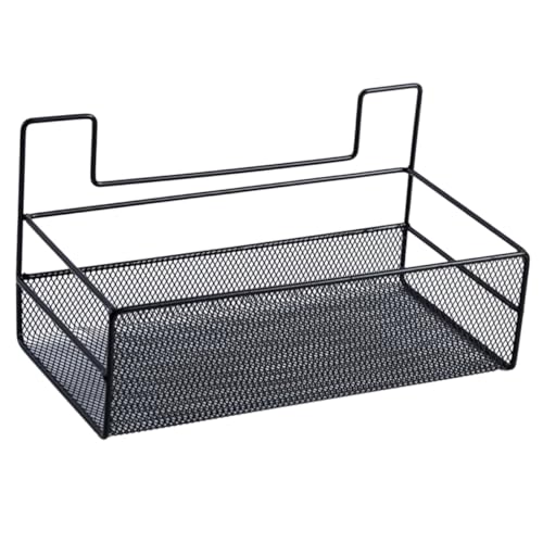 TOYZFRIENDY Wandregal Metallkorb ohne Bohren Vielseitiger Hängekorb mit Großer Kapazität Belastbar für Badezimmer Toilette Küche und Wohnräume Einfache Montage Platzsparend Schwarze von TOYZFRIENDY