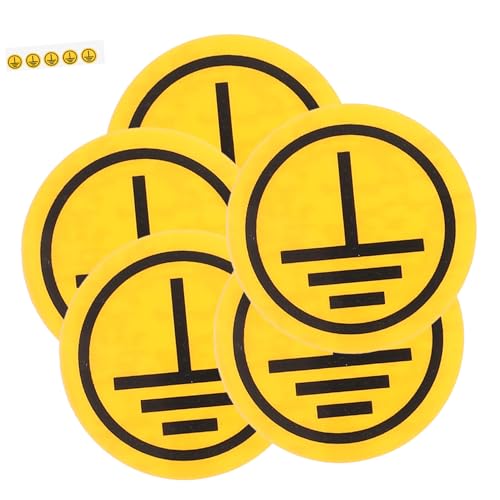 TOYZFRIENDY Warnaufkleber Erdungssymbol Selbstklebend Verschleißfestes Elektrische Schutzerdung Sicherheitskennzeichnung für Maschinen und Elektrische Geräte mit Symbolen TOYZFRIENDY Warnaufkleber Erdungssymbol Selbstklebend Verschleißfestes Elektrische Schutzerdung Sicherheitskennzeichnung für Maschinen und Elektrische Geräte mit Symbolen von TOYZFRIENDY