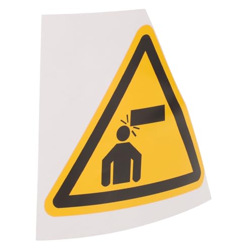 TOYZFRIENDY Warnschild Achtung Kopf Selbstklebend Niedrige Decke Warnaufkleber Sicherheitszeichen Dreieckiges Warnschild für Maschinen und Arbeitsbereiche Installieren und Praktisch von TOYZFRIENDY