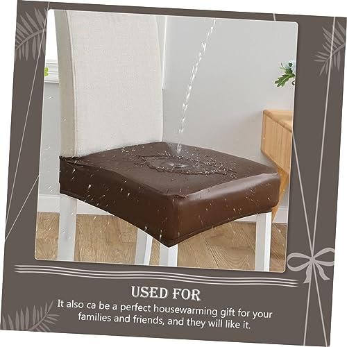 TOYZFRIENDY Wasserdichter Pu stuhlbezug mit Rutschfestem Elastischem Doppelgummizug Strapazierfähige Schutzhülle für Esszimmer Gartenstühle Einfache Reinigung Vielseitig Einsetzbar für Hotel von TOYZFRIENDY