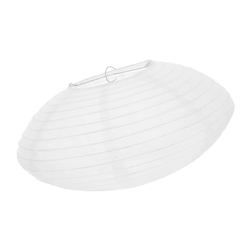 TOYZFRIENDY Wasserdichter Weiße Stoff laternenlampenschirm Oval für Innen und Außen Dekorative Beleuchtung mit Sanftem Lichtdiffusor Moderner Lampenschirm für Wohnzimmer und Garten von TOYZFRIENDY