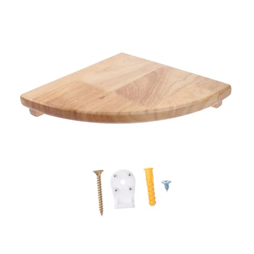 TOYZFRIENDY Weißes Eck Wandregal aus Wasserfestem Fächerförmiges Design mit Abgerundeten Kanten Robustes Wandaufbewahrungsregal für Küche Schlafzimmer Bad und Büro Breit von TOYZFRIENDY