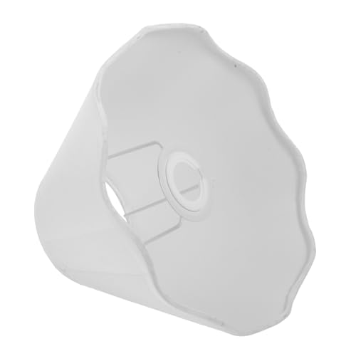 TOYZFRIENDY Wellenförmiger Stoff Lampenschirm Weiß Ersatz Lampenschirm für Tischlampe Weiches Licht Langlebig Augen Schonend für Schlafzimmer und Wohnzimmer von TOYZFRIENDY