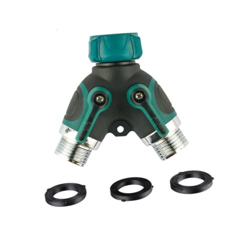 TOYZFRIENDY Y Förmiger Gartenschlauch Verteiler US Standard Adapter mit Absperrventilen aus Abs Wege Schlauchanschluss Auslaufsicher für Garten und Innenbereich Einfache Installation TOYZFRIENDY Y Förmiger Gartenschlauch Verteiler US Standard Adapter mit Absperrventilen aus Abs Wege Schlauchanschluss Auslaufsicher für Garten und Innenbereich Einfache Installation von TOYZFRIENDY