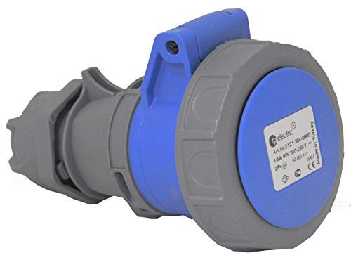 CEE Stecker Kupplung Gerätestecker Wandsteckdose Steckdose IP 67 32 A 3 Pol (Kupplung 3pol 32A) von TP Electric