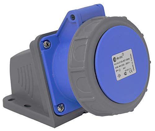 CEE Stecker Kupplung Gerätestecker Wandsteckdose Steckdose IP 67 32 A 3 Pol (Wandsteckdose 3pol 32A) von TP Electric