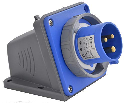 CEE Stecker Kupplung Gerätestecker Wandsteckdose Steckdose IP 67 32 A 3 Pol (Wandstecker 3pol 32A) von TP Electric