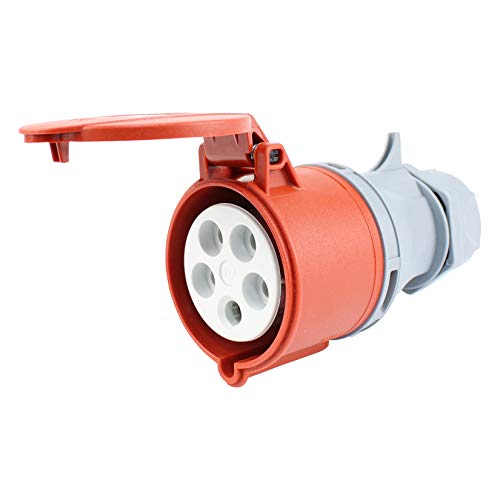 CEE Stecker Kupplung SET Starkstrom Drehstrom 16A 32A 400V IP44 VDE-Geprüft NEU (CEE Kupplung 5-pol 16A) von TP Electric