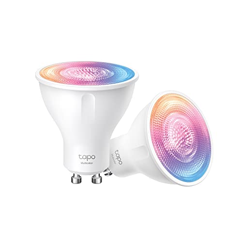 Tapo TP-Link smarte WLAN Glühbirne GU10 L630 2pack, Energie sparen, 3.5W Entspricht 50W, Mehrfarbrige dimmbare alexa lampe, home zubehör, 16 Mio Farben von Tapo