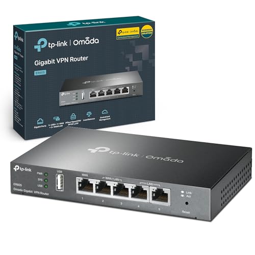 TP-LINK (TL-ER605) Omada Gigabit VPN Router, Omada SDN, 5x GB LAN, Up to 4x WAN, Abundant Security Features von TP-Link