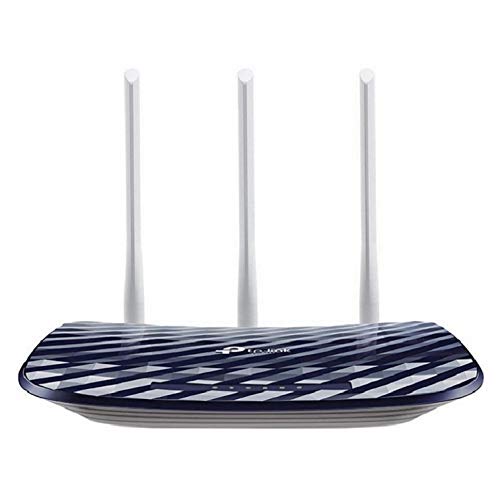 TP-Link Archer C20 Dual Band WLAN Router (300Mbit/s auf 2,4GHz + 433Mbit/s auf 5GHz, 4 10/100 LAN + 1 10/100 WAN Ports, unterstützt einfachen Gast-Netzwerk Zugriff und Kinderschutz) blau weiß von TP-Link