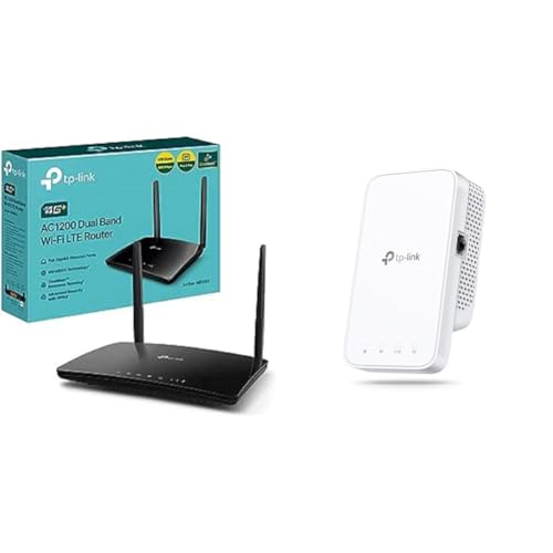 TP-Link Archer MR550 Router 4G+ Cat6 300Mbps, Wi-Fi AC1200 Dual Band & RE330 WLAN Verstärker Repeater AC1200 von TP-Link