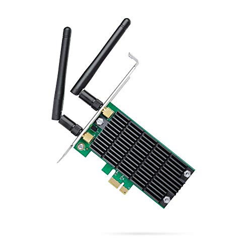 TP-Link Archer T4E WLAN PCIe Netzwerkkarte AC1200 mit 2x2 MIMO und Beamforming (867MBit/s auf 5GHz, 300MBit/s auf 2,4GHz, 2 abnehmbaren Antennen, geeignet für Windows 10/8.x/7/X) von TP-Link