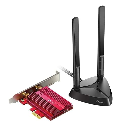 TP-Link Archer TX3000E AX3000 Wi-Fi 6 Bluetooth 5.0 PCIe-Adapter (max 2402 Mbit/s 5 GHz und max 574 Mbit/s 2,4 GHz, Intel Wi-Fi 6 Chipsatz, WPA3-Verschlüsselungsstandard) schwarz von TP-Link