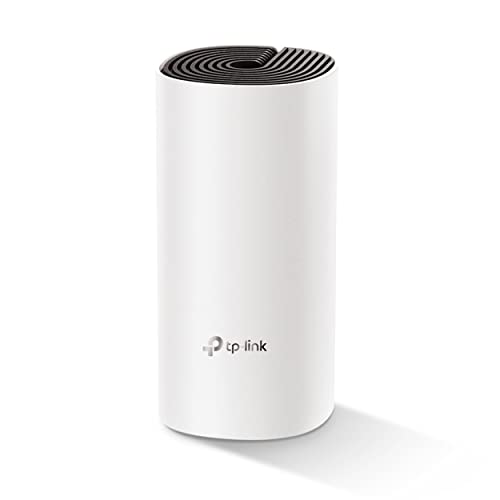 TP-Link Deco E4 Mesh WLAN Set (1er Pack), AC1200 Dual Band Router & Repeater (Reichweite bis zu 130m², ideal für große Häuser mit mehreren Geräten, 2x 100Mbit/s Ports) weiß von TP-Link