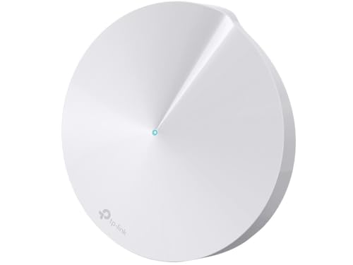 TP-Link Deco M5 Mesh WLAN AC1300 Dualband Heimnetz Komplettlösung (Geschwindigkeit bis zu 1267Mbit/s, Abdeckung bis zu 140m², passt in jeder Art von Zuhause, 2 Gigabit Ports, 1pack) weiß von TP-Link