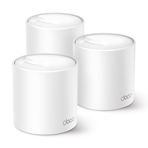 TP-Link Deco X50 Mesh WLAN Set (3 Pack), Wi-Fi 6 AX3000 Dual Band Router & Repeater, 3x Gigabit Ports für jede Einheit, empfohlen für Häuser mit 4-6 Schlafzimmern, Umfassender Jugendschutz, WPA3 von TP-Link