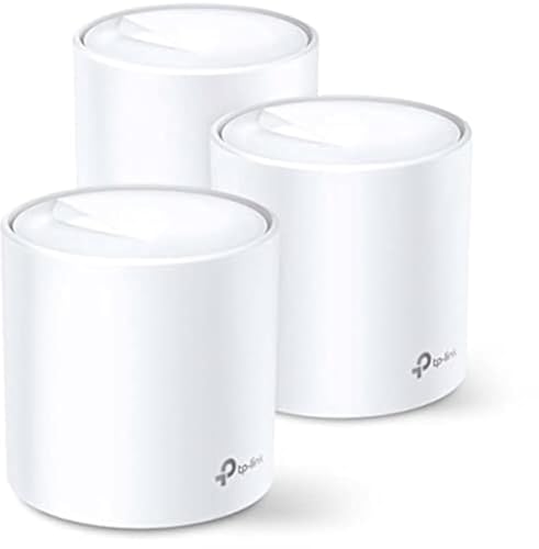 TP-Link Deco X60 Mesh WLAN Set (3 Pack), AX3000 Dual Band Router &Repeater (Reichweite bis zu 650m²,WPA3, ideal für große Häuse, kompatibel mit Amazon Alexa, 6X Gigabit Ports) weiß von TP-Link