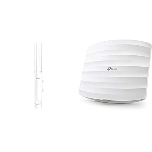 TP-Link EAP110 Outdoor N300 WLAN Access Point (300Mbit/s 2,4GHz mit 2 * 2-MIMO, unterstützt passives PoE) weiß & EAP115 N300 WLAN Access Point (300Mbit/s 2,4GHz, Cloud Management) weiß von TP-Link