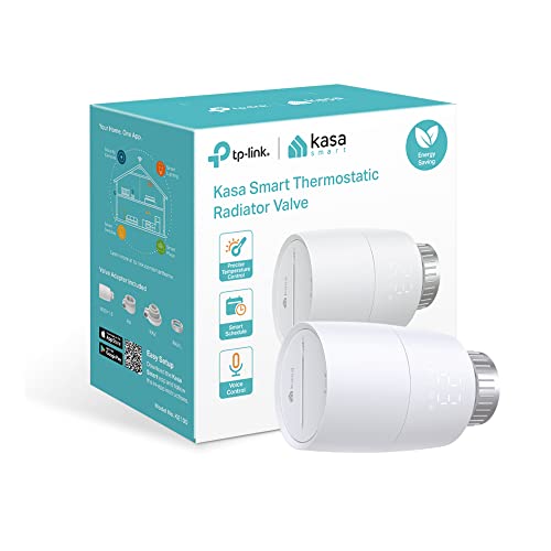 TP-Link Kasa Smartes Heizkörperthermostat zum Hinzufügen, intelligentes Heizkörperventil, energiesparend, LED-Display, intelligenter Zeitplan, funktioniert mit Alexa und Google Home, einfache von TP-Link