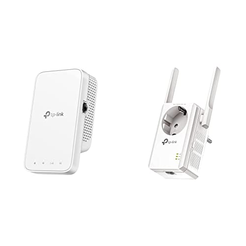 TP-Link RE330 WLAN Verstärker Repeater AC1200 (867MBit/s 5GHz + 300MBit/s 2,4GHz, WLAN Verstärker, App Steuerung, Signalstärkeanzeige) weiß & TL-WA860RE WLAN Repeater mit Steckdose weiß von TP-Link