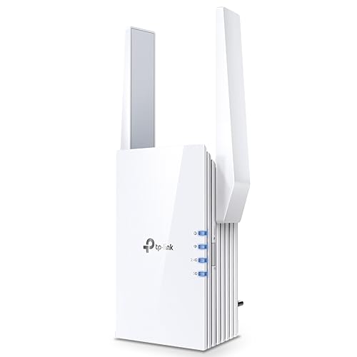 TP-Link RE505X Wi-Fi 6 AX1500 Dualband Gigabit WLAN Repeater (1200Mbit/s auf 5Ghz und 300Mbit/s auf 2.4GHz, Intelligente Signalanzeige, AP Modus,Tether App) weiß von TP-Link