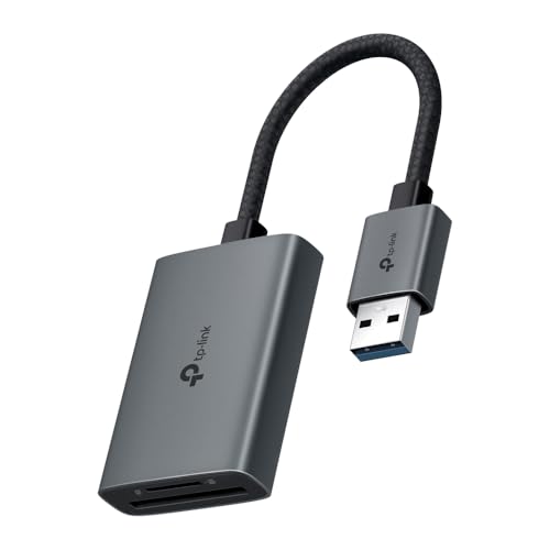 TP-Link Speicherkartenleser SD Kartenleser, USB auf SD und microSD bis zu 2 TB, USB 3.0, UHS-I 200 MB/s, Gleichzeitiges Lesen und Schreiben von Zwei Karten, UA430 von TP-Link